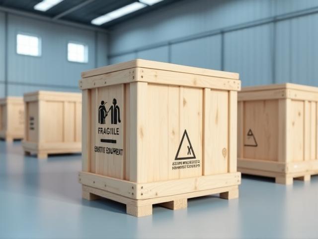 Scientific lab equipment in custom wooden crates