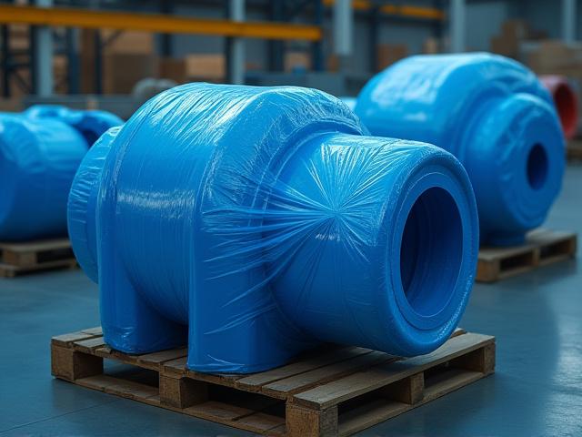 Uniquely shaped products secured on specialized skids