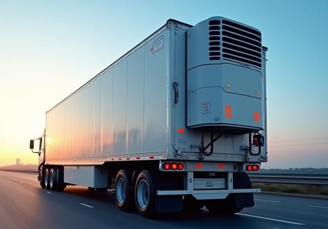 Temperature controlled refrigerated transport truck