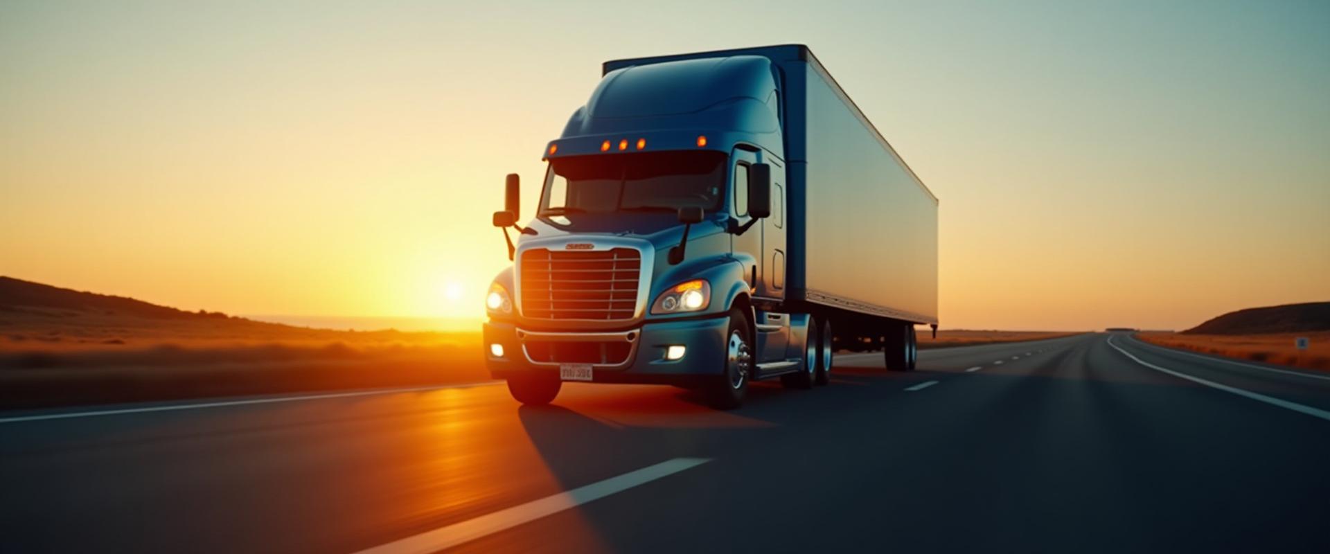 Heavy duty truck moving cargo on a highway